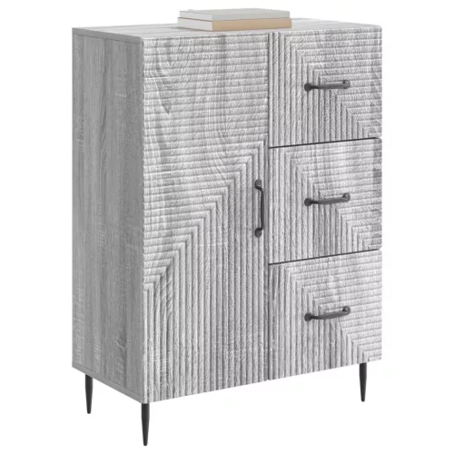  Széf fiókkal Szürke Sonoma 66 x 34,5 x 89,5 cm Szerelt Fa