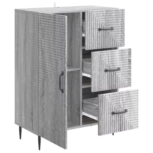  Széf fiókkal Szürke Sonoma 66 x 34,5 x 89,5 cm Szerelt Fa