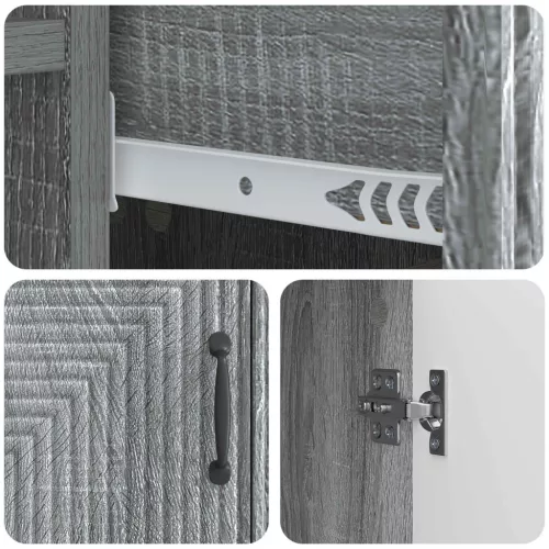  Széf fiókkal Szürke Sonoma 66 x 34,5 x 89,5 cm Szerelt Fa