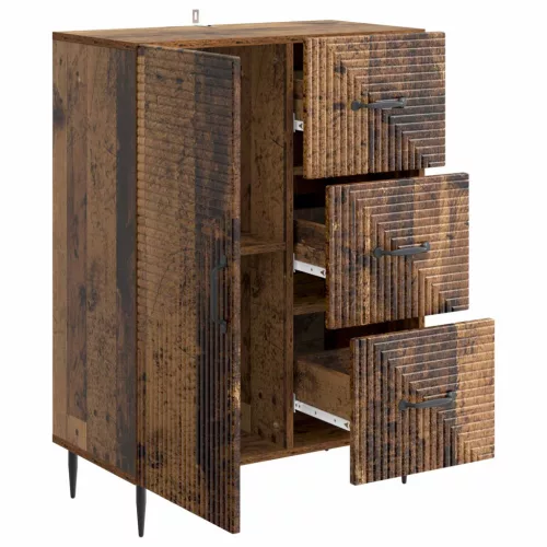  Széf fiókkal Antik Fa 66 x 34,5 x 89,5 cm Szerelt Fa