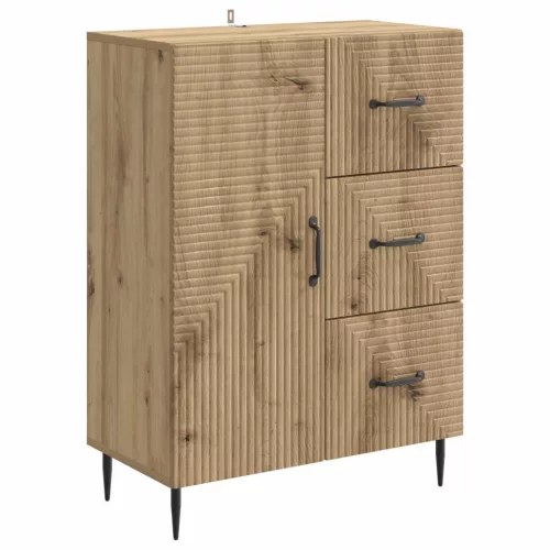  Széf fiókkal Kézműves Tölgy 66 x 34,5 x 89,5 cm Szerelt Fa