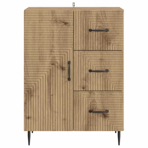  Széf fiókkal Kézműves Tölgy 66 x 34,5 x 89,5 cm Szerelt Fa