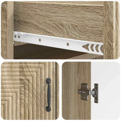  Széf fiókkal Sonoma Tölgy 66 x 34,5 x 89,5 cm Szerelt Fa