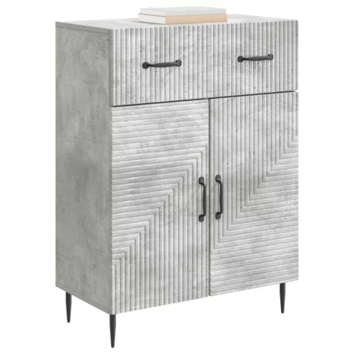  Széf fiókkal Betonszürke 66 x 34,5 x 89,5 cm Szerelt Fa