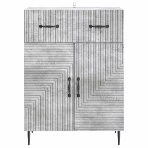  Széf fiókkal Betonszürke 66 x 34,5 x 89,5 cm Szerelt Fa