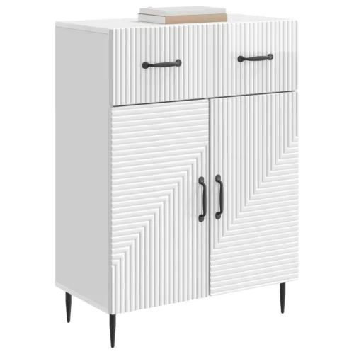  Széf fiókkal Magasfényű Fehér 66 x 34,5 x 89,5 cm Szerelt Fa