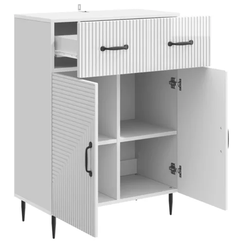  Széf fiókkal Magasfényű Fehér 66 x 34,5 x 89,5 cm Szerelt Fa