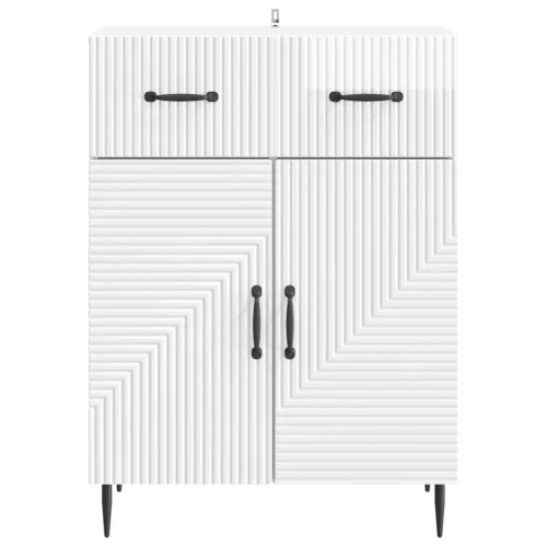  Széf fiókkal Magasfényű Fehér 66 x 34,5 x 89,5 cm Szerelt Fa