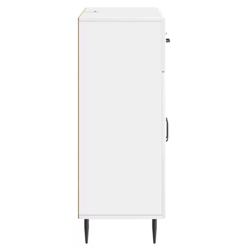  Széf fiókkal Magasfényű Fehér 66 x 34,5 x 89,5 cm Szerelt Fa