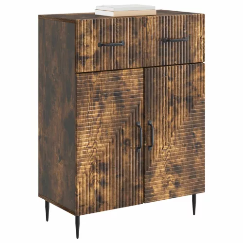  Széf fiókkal Füstös Tölgy 66 x 34,5 x 89,5 cm Szerelt Fa