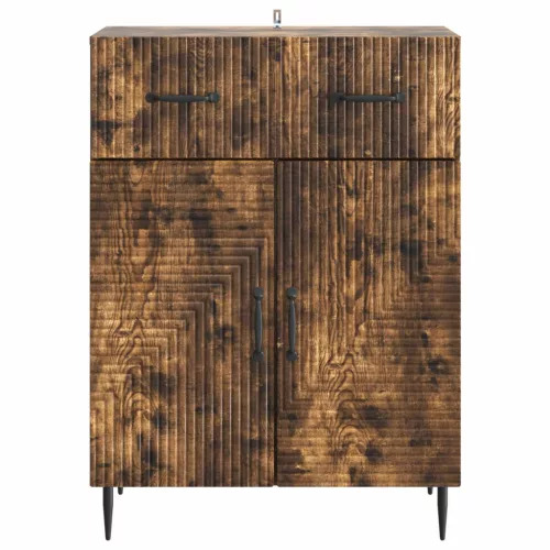  Széf fiókkal Füstös Tölgy 66 x 34,5 x 89,5 cm Szerelt Fa