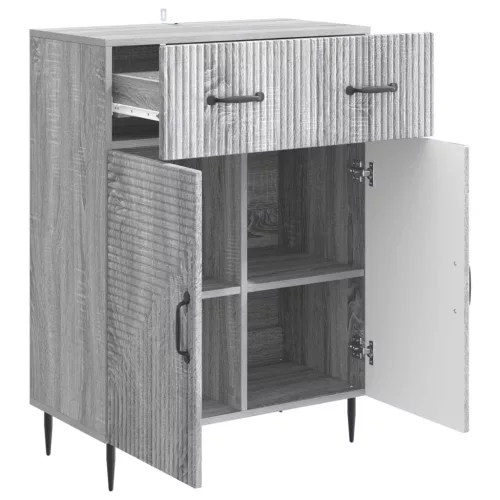  Széf fiókkal Szürke Sonoma 66 x 34,5 x 89,5 cm Szerelt Fa