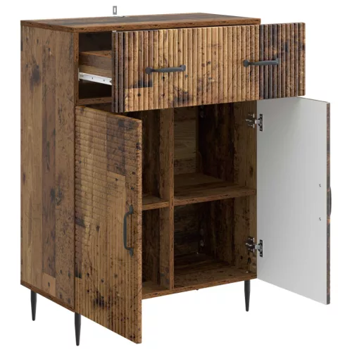  Széf fiókkal Antik Fa 66 x 34,5 x 89,5 cm Szerelt Fa