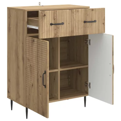  Széf fiókkal Kézműves Tölgy 66 x 34,5 x 89,5 cm Szerelt Fa