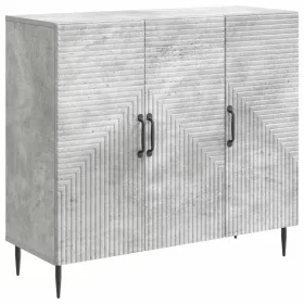  Széf Betonszürke 89 x 34,5 x 80 cm Szerelt Fa