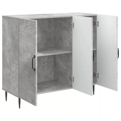  Széf Betonszürke 89 x 34,5 x 80 cm Szerelt Fa