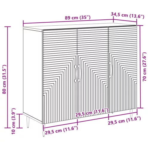 Széf Antik Fa 89 x 34,5 x 80 cm Szerelt Fa