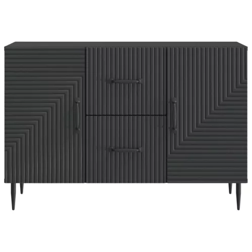  Széf fiókkal Fekete 89 x 34,5 x 60 cm Szerelt Fa