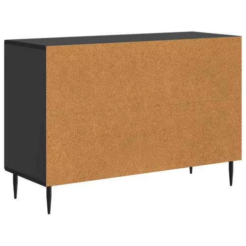  Széf fiókkal Fekete 89 x 34,5 x 60 cm Szerelt Fa