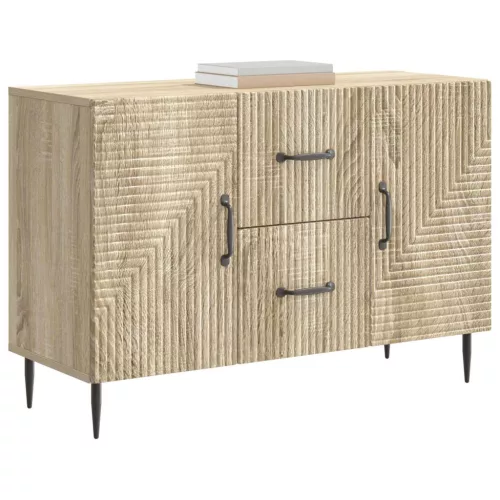  Széf fiókkal Sonoma Tölgy 89 x 34,5 x 60 cm Szerelt Fa