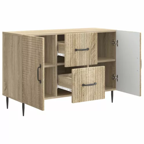  Széf fiókkal Sonoma Tölgy 89 x 34,5 x 60 cm Szerelt Fa