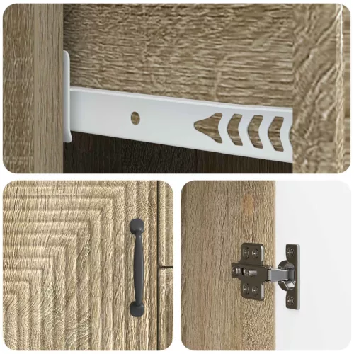  Széf fiókkal Sonoma Tölgy 89 x 34,5 x 60 cm Szerelt Fa