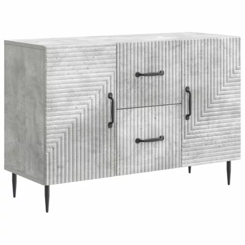  Széf fiókkal Betonszürke 89 x 34,5 x 60 cm Szerelt Fa