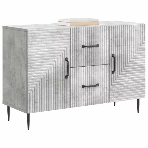  Széf fiókkal Betonszürke 89 x 34,5 x 60 cm Szerelt Fa