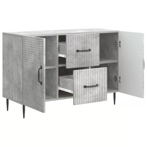  Széf fiókkal Betonszürke 89 x 34,5 x 60 cm Szerelt Fa