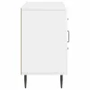  Széf fiókkal Magasfényű Fehér 89 x 34,5 x 60 cm Szerelt Fa