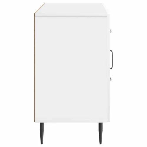  Széf fiókkal Magasfényű Fehér 89 x 34,5 x 60 cm Szerelt Fa