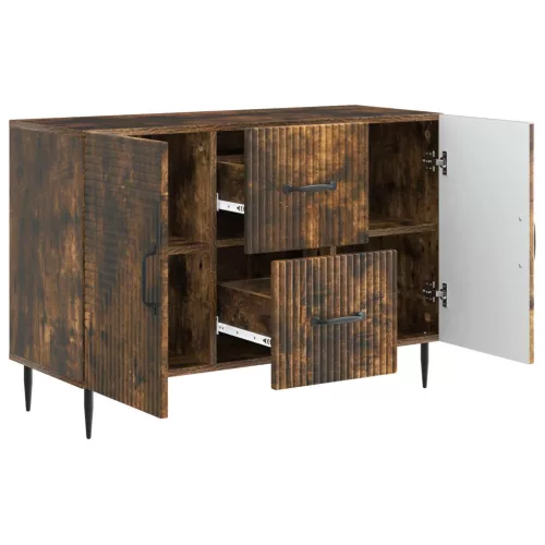  Széf fiókkal Füstös Tölgy 89 x 34,5 x 60 cm Szerelt Fa