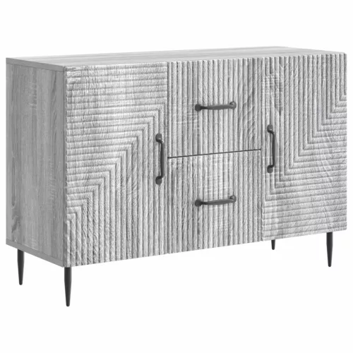  Széf fiókkal Szürke Sonoma 89 x 34,5 x 60 cm Szerelt Fa