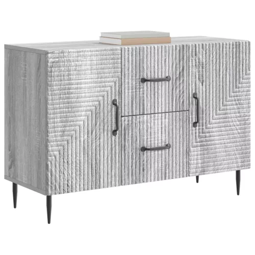  Széf fiókkal Szürke Sonoma 89 x 34,5 x 60 cm Szerelt Fa