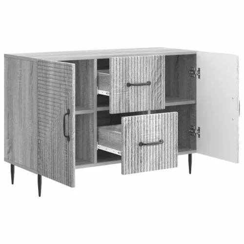  Széf fiókkal Szürke Sonoma 89 x 34,5 x 60 cm Szerelt Fa