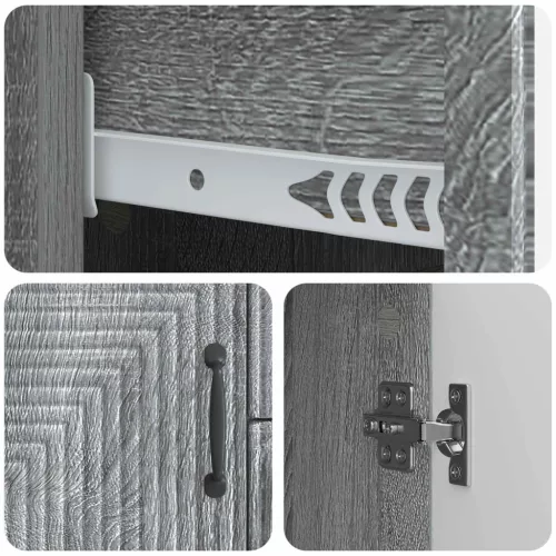  Széf fiókkal Szürke Sonoma 89 x 34,5 x 60 cm Szerelt Fa