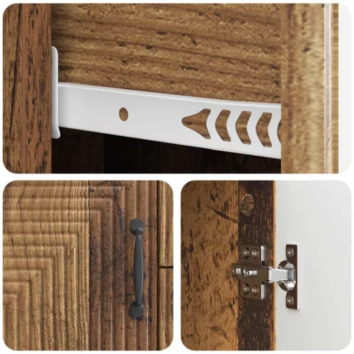  Széf fiókkal Antik Fa 89 x 34,5 x 60 cm Szerelt Fa