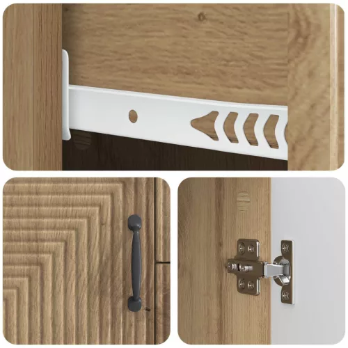  Széf fiókkal Kézműves Tölgy 89 x 34,5 x 60 cm Szerelt Fa