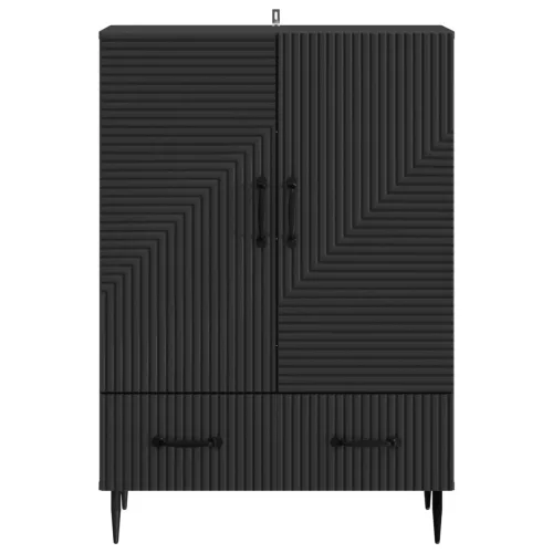  Széf fiókkal Fekete 66 x 34,5 x 95 cm Szerelt Fa