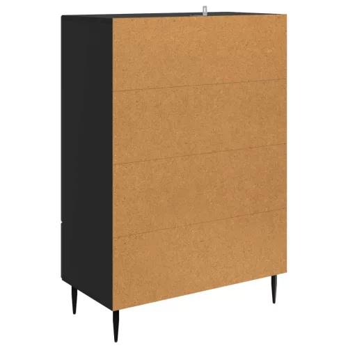  Széf fiókkal Fekete 66 x 34,5 x 95 cm Szerelt Fa