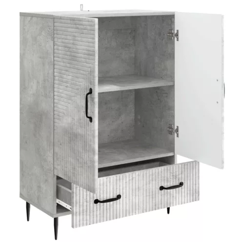  Széf fiókkal Betonszürke 66 x 34,5 x 95 cm Szerelt Fa