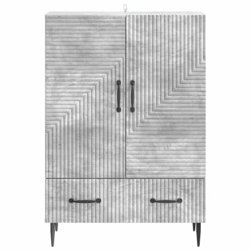  Széf fiókkal Betonszürke 66 x 34,5 x 95 cm Szerelt Fa