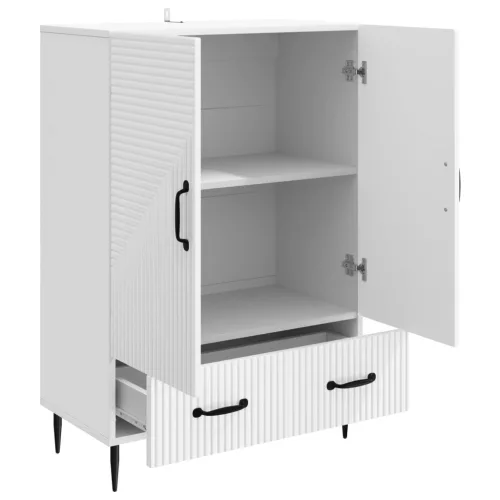  Széf fiókkal Magasfényű Fehér 66 x 34,5 x 95 cm Szerelt Fa