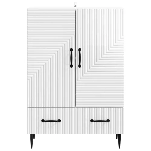  Széf fiókkal Magasfényű Fehér 66 x 34,5 x 95 cm Szerelt Fa