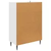  Széf fiókkal Magasfényű Fehér 66 x 34,5 x 95 cm Szerelt Fa