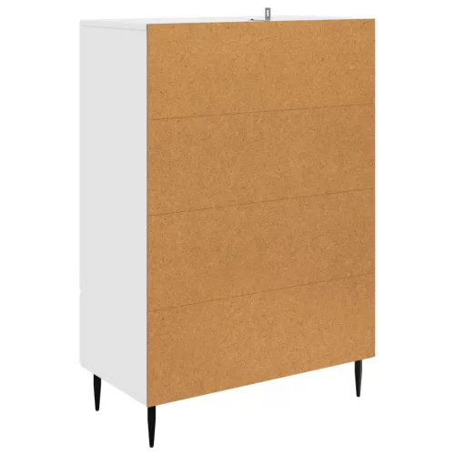  Széf fiókkal Magasfényű Fehér 66 x 34,5 x 95 cm Szerelt Fa