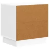  Éjjeliszekrény Magasfényű Fehér 43 x 34,5 x 44,5 cm Szerelt Fa