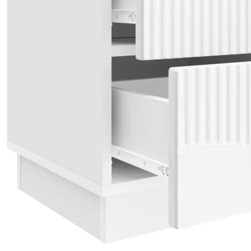  Éjjeliszekrény Magasfényű Fehér 43 x 34,5 x 44,5 cm Szerelt Fa