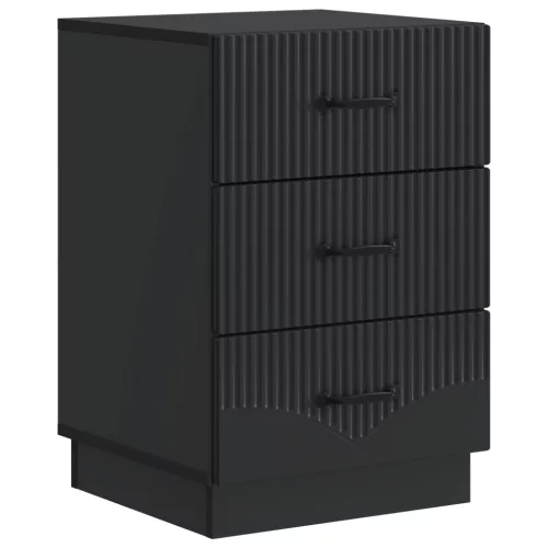  Éjjeliszekrény fiókkal Fekete 43 x 41 x 63,5 cm Szerelt Fa