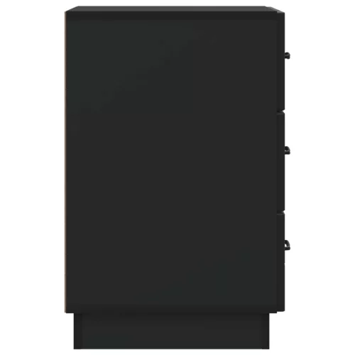  Éjjeliszekrény fiókkal Fekete 43 x 41 x 63,5 cm Szerelt Fa